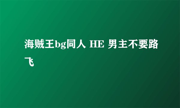 海贼王bg同人 HE 男主不要路飞