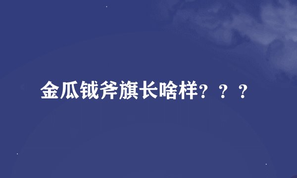 金瓜钺斧旗长啥样？？？