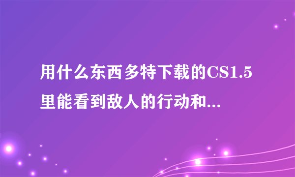 用什么东西多特下载的CS1.5里能看到敌人的行动和方位啊?