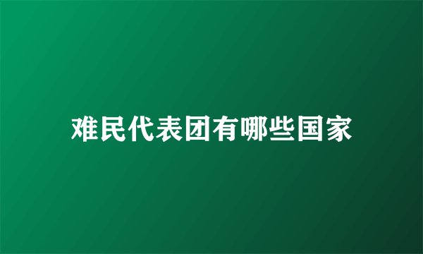难民代表团有哪些国家