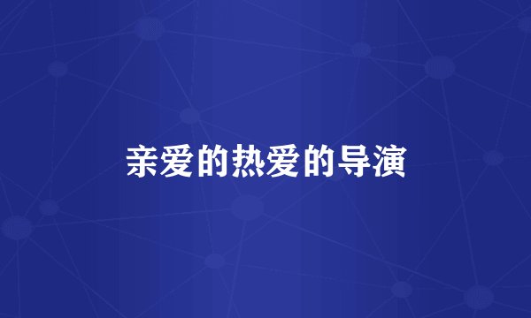亲爱的热爱的导演
