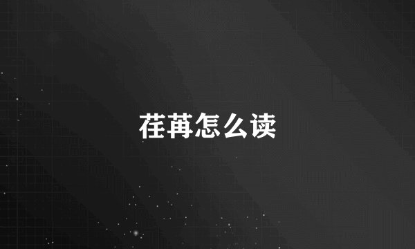 荏苒怎么读
