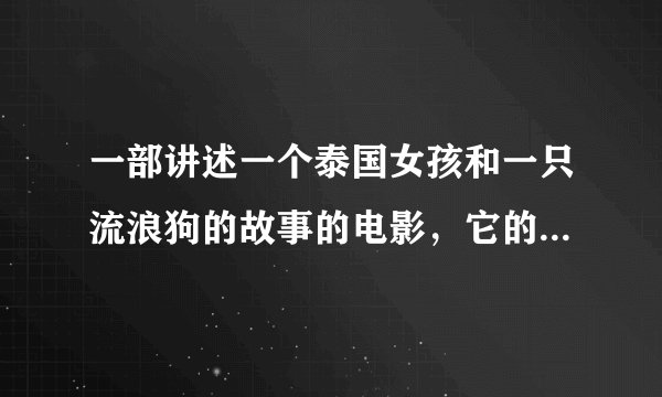 一部讲述一个泰国女孩和一只流浪狗的故事的电影，它的情节就是一个泰国女孩遇到一只流浪狗，她会给它买肉