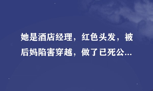 她是酒店经理，红色头发，被后妈陷害穿越，做了已死公主的替代品，帮忙找下什么小说！