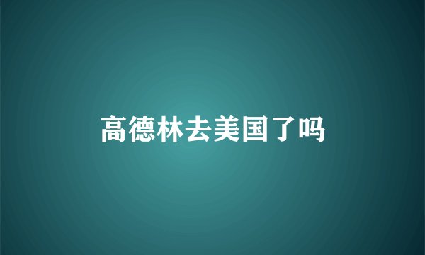 高德林去美国了吗