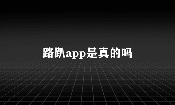 路趴app是真的吗