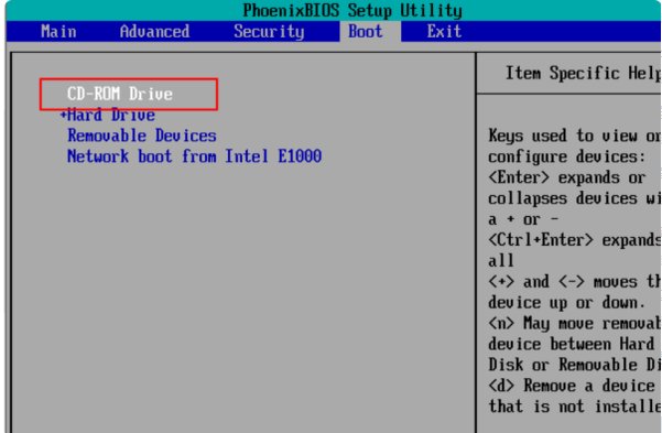 笔记本如何设置成光驱启动？