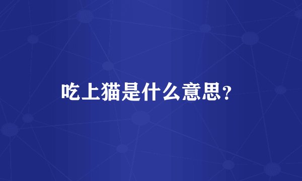 吃上猫是什么意思？