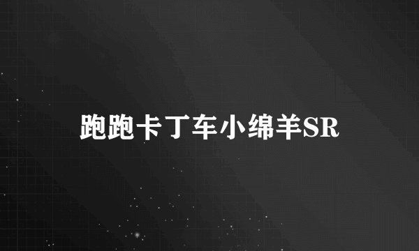 跑跑卡丁车小绵羊SR