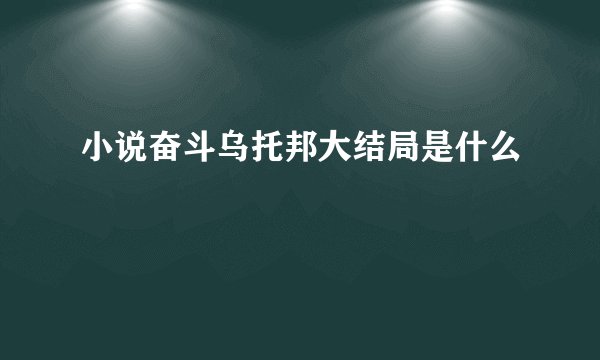 小说奋斗乌托邦大结局是什么