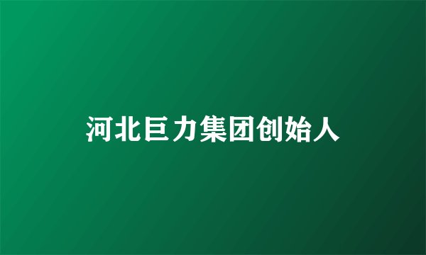 河北巨力集团创始人