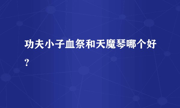 功夫小子血祭和天魔琴哪个好？