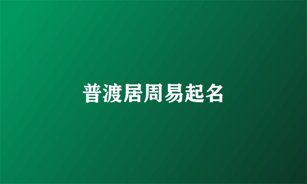 普渡居周易起名