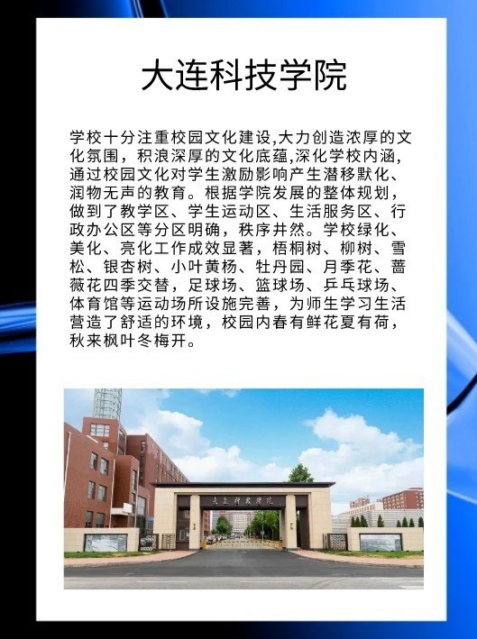 大连科技学院的校园环境怎么样