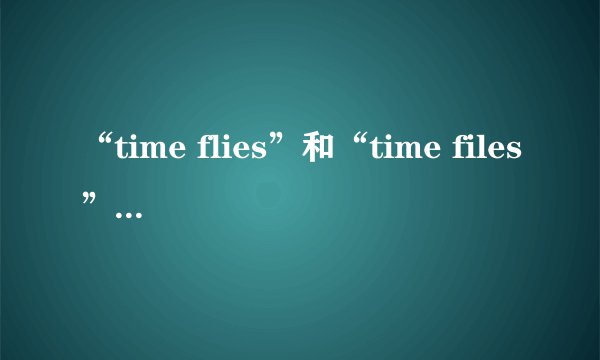 “time flies”和“time files”哪个是正确的？