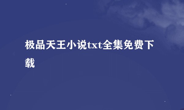 极品天王小说txt全集免费下载