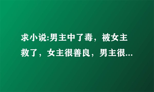 求小说:男主中了毒，被女主救了，女主很善良，男主很深情或者是女主中了毒，被男主救了，女主很冷
