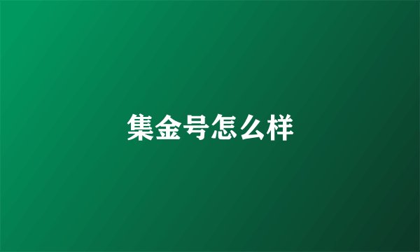 集金号怎么样