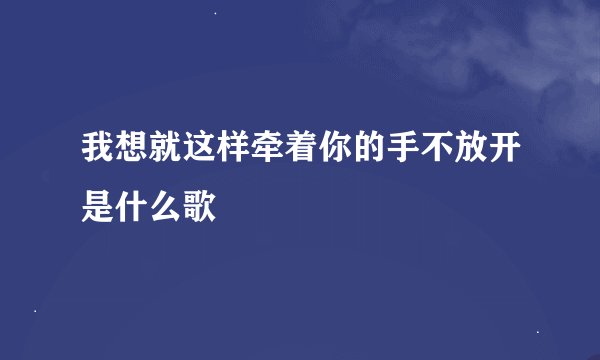 我想就这样牵着你的手不放开是什么歌