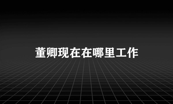 董卿现在在哪里工作
