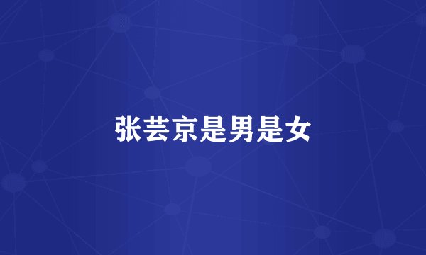 张芸京是男是女