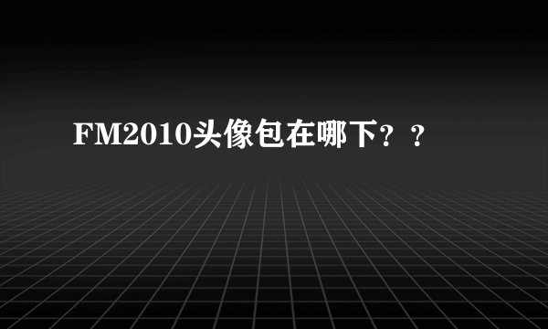 FM2010头像包在哪下？？