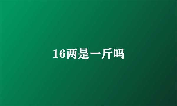 16两是一斤吗