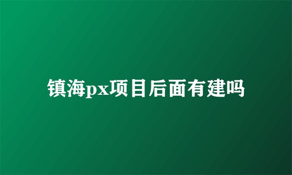 镇海px项目后面有建吗