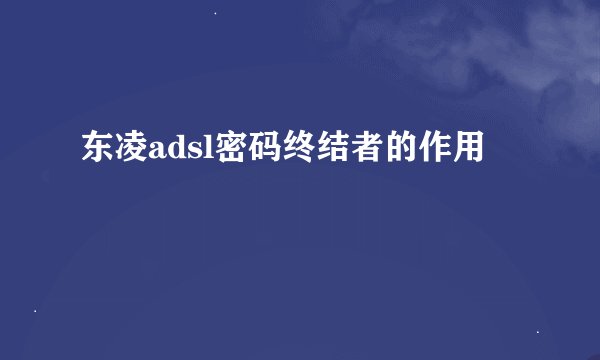 东凌adsl密码终结者的作用