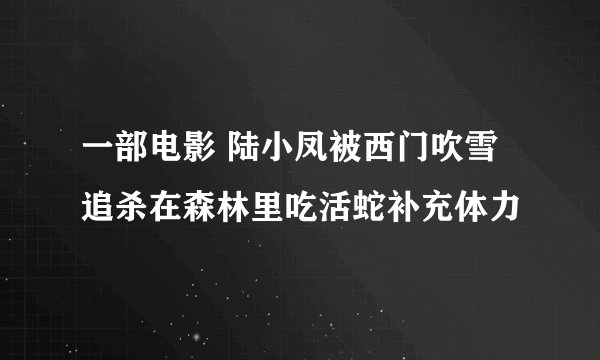 一部电影 陆小凤被西门吹雪追杀在森林里吃活蛇补充体力
