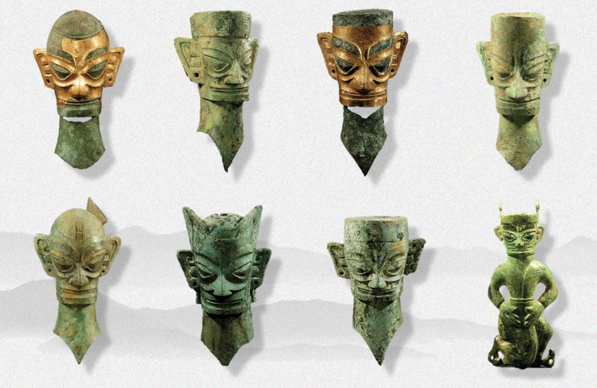 三星堆再现“金光闪闪人头像”，该人头像在三星堆时代是什么地位？