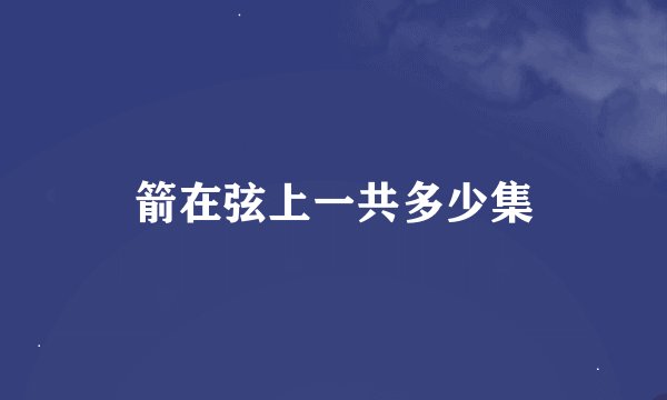 箭在弦上一共多少集