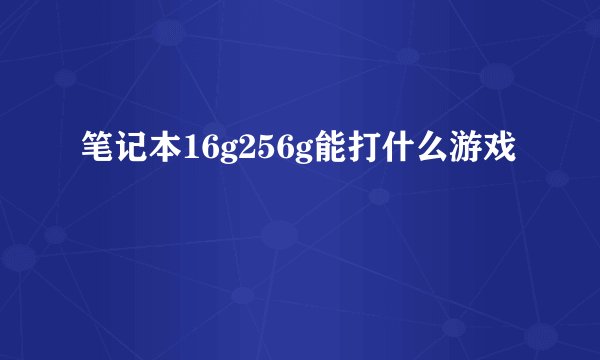 笔记本16g256g能打什么游戏