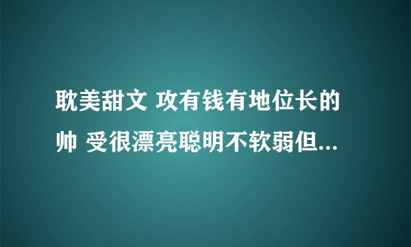 耽美甜文 攻有钱有地位长的帅 受很漂亮聪明不软弱但很依赖攻 攻宠受 或者就是耽美甜文就行