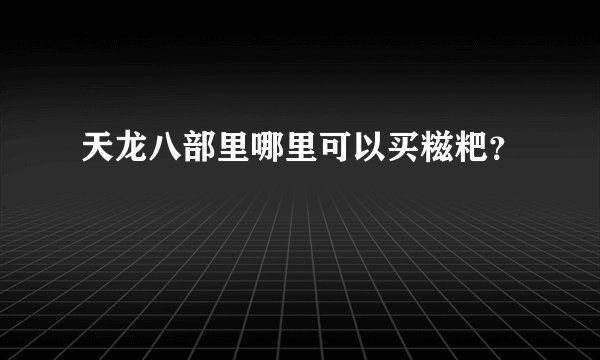 天龙八部里哪里可以买糍粑？