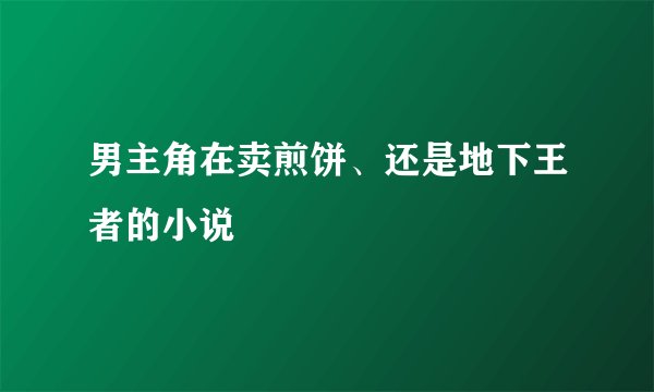 男主角在卖煎饼、还是地下王者的小说