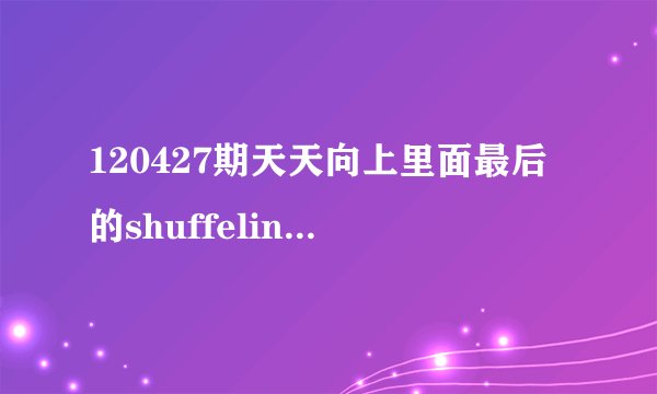 120427期天天向上里面最后的shuffelin的音乐是什么