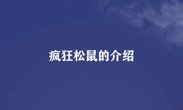 疯狂松鼠的介绍