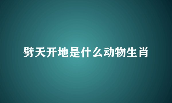 劈天开地是什么动物生肖