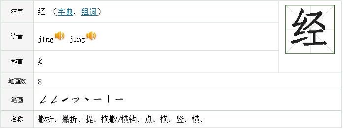 经字笔画顺序怎么写的