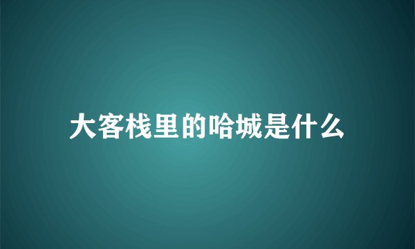 大客栈里的哈城是什么