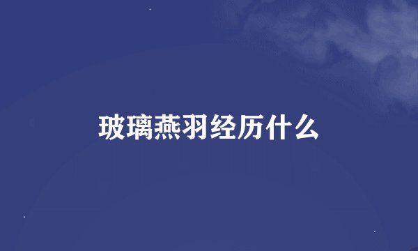 玻璃燕羽经历什么