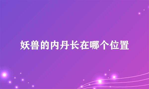 妖兽的内丹长在哪个位置
