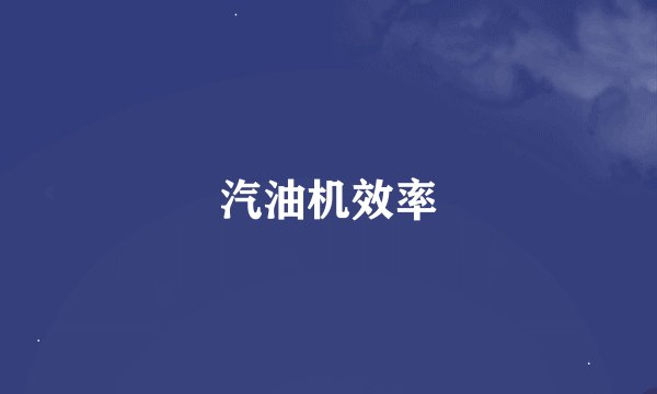 汽油机效率