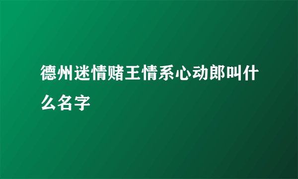 德州迷情赌王情系心动郎叫什么名字