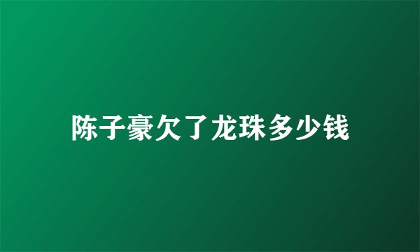 陈子豪欠了龙珠多少钱