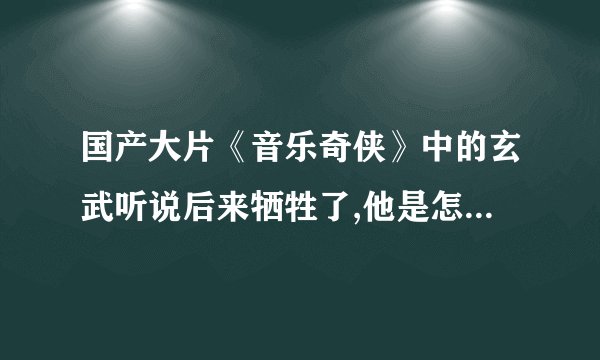 国产大片《音乐奇侠》中的玄武听说后来牺牲了,他是怎么死的?该片是谁是导演？谁是编剧？谁是总监制？
