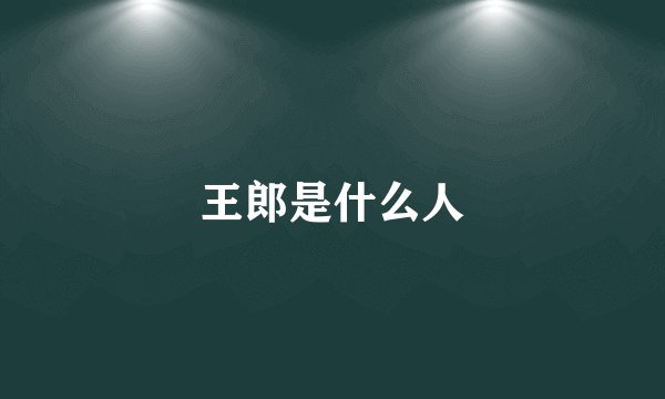 王郎是什么人