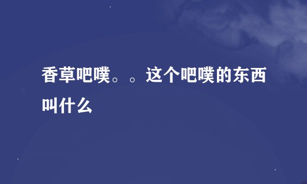 香草吧噗。。这个吧噗的东西叫什么