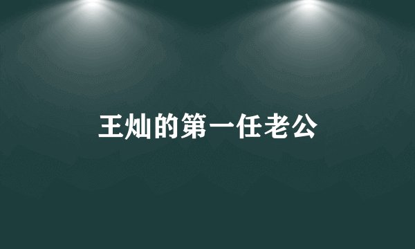 王灿的第一任老公